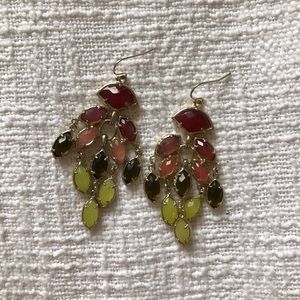 Kendra Scott Chandelier Earrings in Pink & Green
